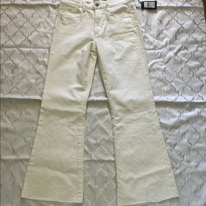 Women's White High Rise Flare Jeans